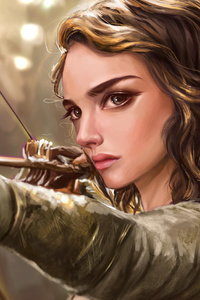 Archer Girl (320x480) Resolution Wallpaper