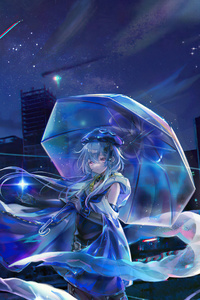 640x960 Arknights Mizuki Umbrella