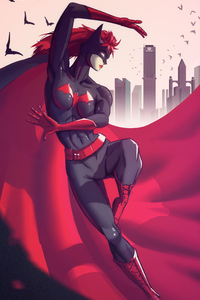 Art Batwoman (320x480) Resolution Wallpaper
