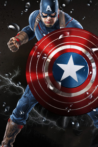 Art Captain America 4k (1440x2960) Resolution Wallpaper