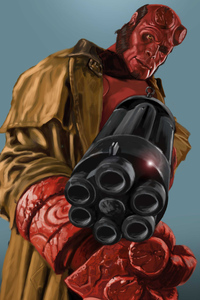 Art Hellboy (480x854) Resolution Wallpaper