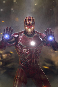 Art Iron Man Sketch (1080x2160) Resolution Wallpaper
