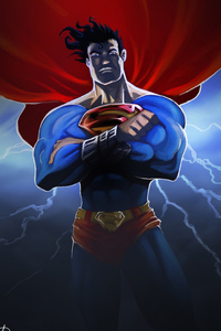 Art Of Superman (640x1136) Resolution Wallpaper