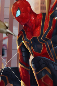 Art Spiderman 4k New (540x960) Resolution Wallpaper
