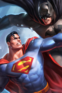 Artwork Batman Superman Fight