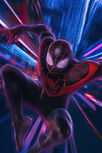 Artwork Spider Man Miles 2020 (1080x2160) Resolution Wallpaper
