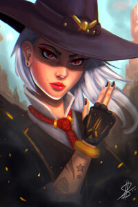 Ashe From Overwatch (1080x2280) Resolution Wallpaper