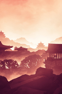 Asian Japan Digital Art 4k (480x800) Resolution Wallpaper