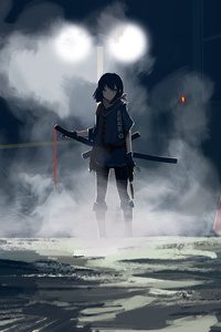 Assassin Anime Girl With Sword