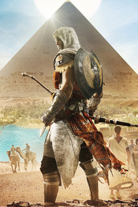 Assassins Creed Origins Bayek 4k (1440x2960) Resolution Wallpaper