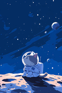 Astronaut Cat 4k (750x1334) Resolution Wallpaper