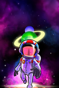Astronaut Colorful Art (1440x2560) Resolution Wallpaper