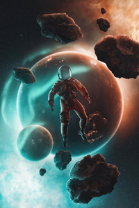 1080x1920 Astronaut Falling From Space To Earth