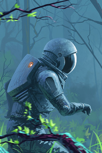 1080x1920 Astronaut Lost In Woods