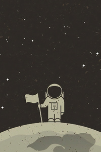Astronaut With Flag Digital Art 4k