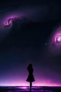 320x568 Astronomical Elegance The Girl Who Touched The Universe