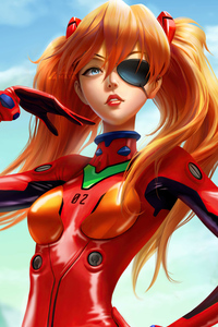 240x320 Asuka Langley From Evangelion 4k