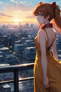 Asuka Langley Soryu Aura (640x960) Resolution Wallpaper