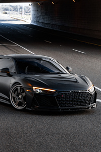 Audi R8 V10 On Streets Photography (1080x2160) Resolution Wallpaper