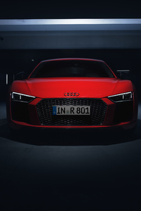 Audi R8 V10 Plus 2018 Front Look 4k