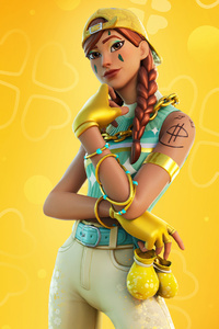 1280x2120 Aura Outfit Fortnite 4k