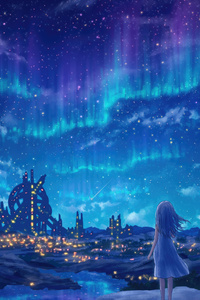Aurora Borealis Night 5k (1125x2436) Resolution Wallpaper