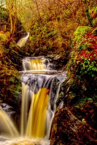 Autumn Waterfall (320x568) Resolution Wallpaper