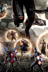 Avengers Endgame Final Battle 4k (540x960) Resolution Wallpaper