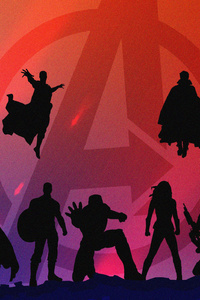 Avengers Endgame Illustration 4k (240x400) Resolution Wallpaper