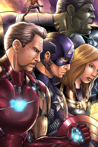 Avengers Endgame New Artwork 5k (240x400) Resolution Wallpaper