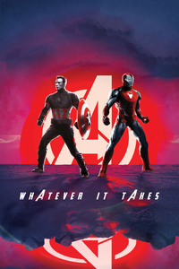Avengers Endgame Tony And Captain America (240x320) Resolution Wallpaper