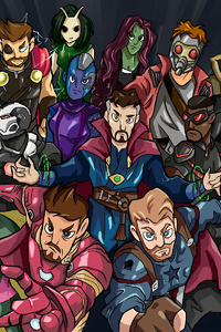 240x400 Avengers Infinity War Hero Side Fan Art