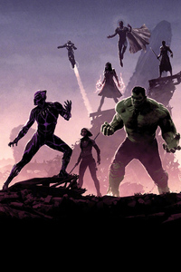 1242x2688 Avengers Infinity War Heroes