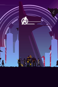 Avengers Infinity War Illustration (1080x2280) Resolution Wallpaper