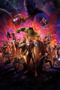 720x1280 Avengers Infinity War International Poster 10k