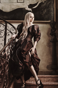 Avril Lavigne Glamour Photoshoot (1280x2120) Resolution Wallpaper