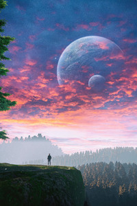 Away From The World Finding Peace In Nature Arms (640x1136) Resolution Wallpaper