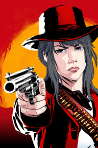 Ayano In RDR2 5k