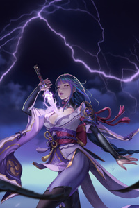 Baal Raiden Shogun Genshin Impact (1280x2120) Resolution Wallpaper