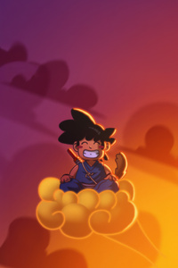 Baby Goku Takes Flight (1080x2280) Resolution Wallpaper