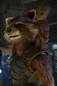 Baby Groot And Rocket Raccoon In Guardians of the Galaxy Vol 2 (800x1280) Resolution Wallpaper
