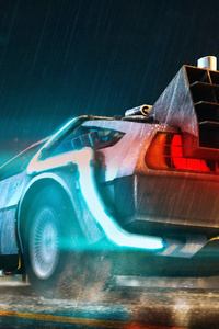 Back To The Future Car (640x960) Resolution Wallpaper