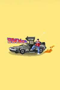 Back To The Future Pixel Art (320x480) Resolution Wallpaper