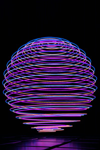 360x640 Ball Of Neon Light 8k