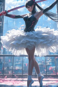 Ballerina Girl Who Knows Both Ways (1440x2560) Resolution Wallpaper