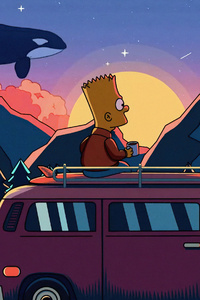 640x960 Bart Simpson 4k