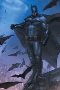 Bat Man Art (320x480) Resolution Wallpaper