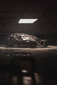 Batcave Batmobile (1280x2120) Resolution Wallpaper