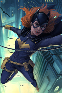 Batgirl Flying (320x480) Resolution Wallpaper