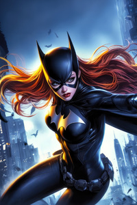 Batgirl Gotham Guardian (640x960) Resolution Wallpaper